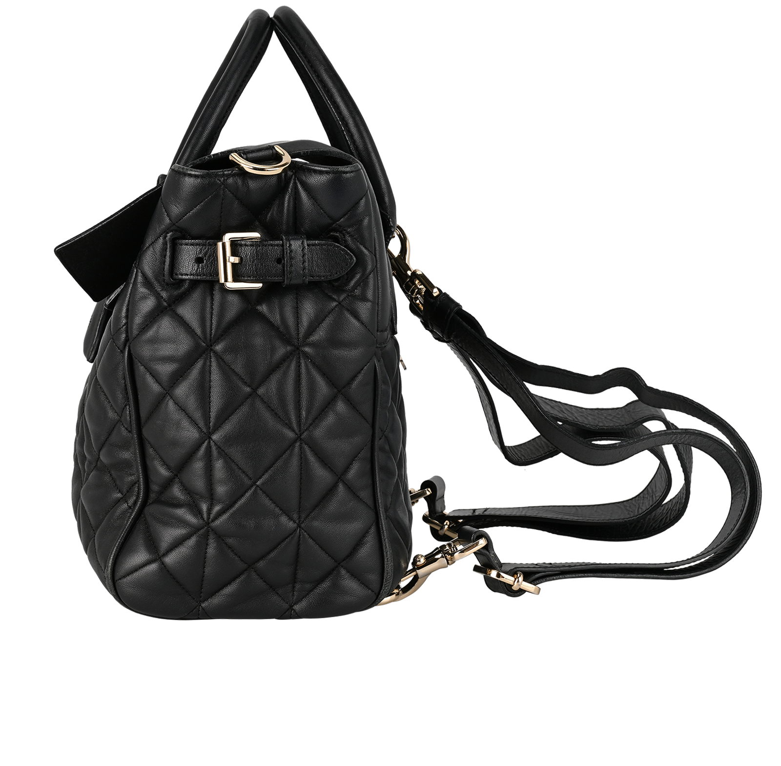Cara Delevingne Backpack, &pound;450, Handbags, Black, Leather, Bottom view